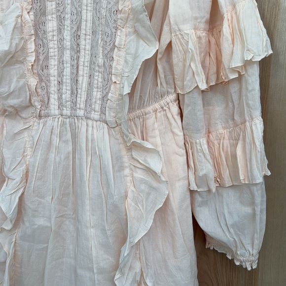 NWT Happy x Nature Ruffled Peach Dress Size S (feminine summer spring) - Picture 9 of 12